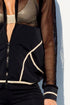 Luli Fama Warrior Spirit Fishnet Bomber Jacket